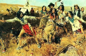 アメリカインディアン Painting - ネイティブ アメリカン インディアンの絵画 10